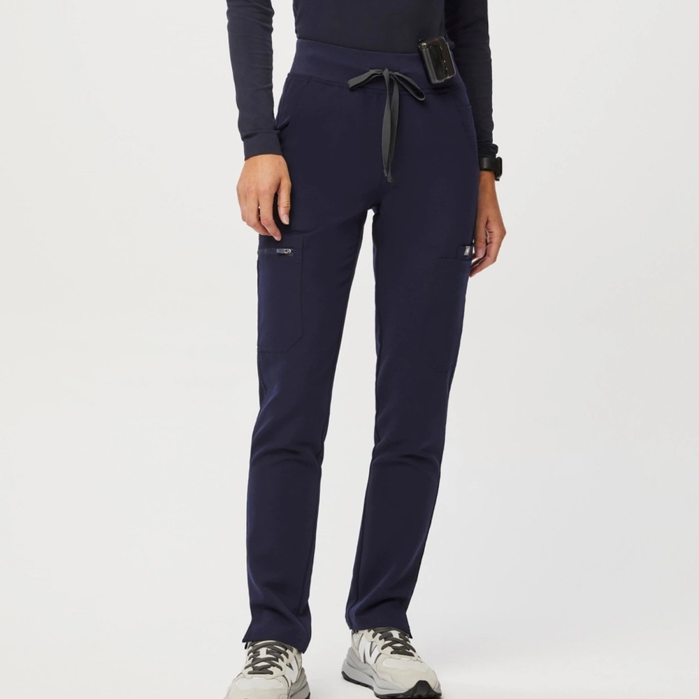 Figs High Waisted Yola Skinny Scrub Pants Navy Blue Size XS/T